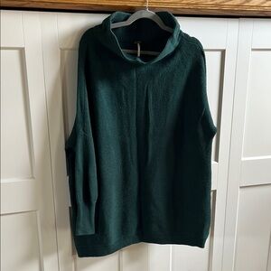 Free People Green Mockneck Sweater Dress/Tunic